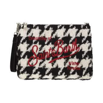MC2 SAINT BARTHELEMY Wool With Polyester One Shoulder Crossbody Clutches Women's Black