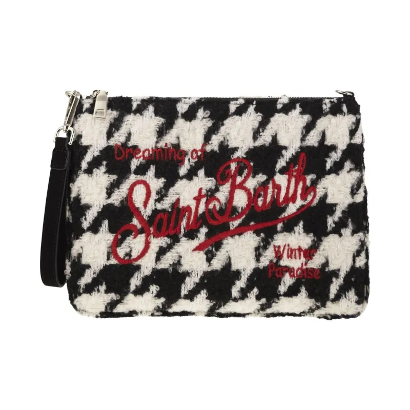 MC2 SAINT BARTHELEMY Wool With Polyester One Shoulder Crossbody Clutches Women's Black-0