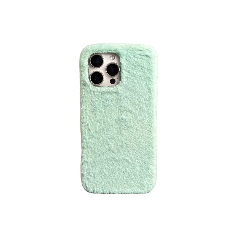 Wei Xin Plush Material Solid Color Plush Lanyard Phone Cases Compatible With IPhone 16/15 Pro Max/Apple 13/14 Pro/Max-27