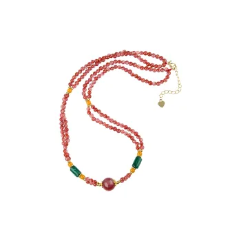 Honglangji Southern Red Agate Necklaces Women's