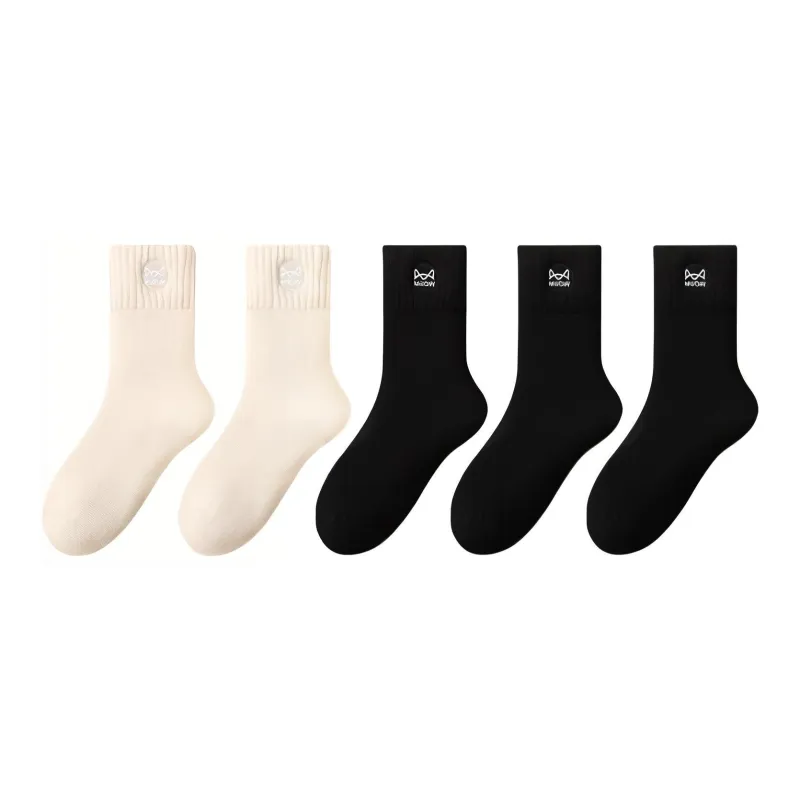 MIIOW Mid Calf Socks Unisex Combo Set-8