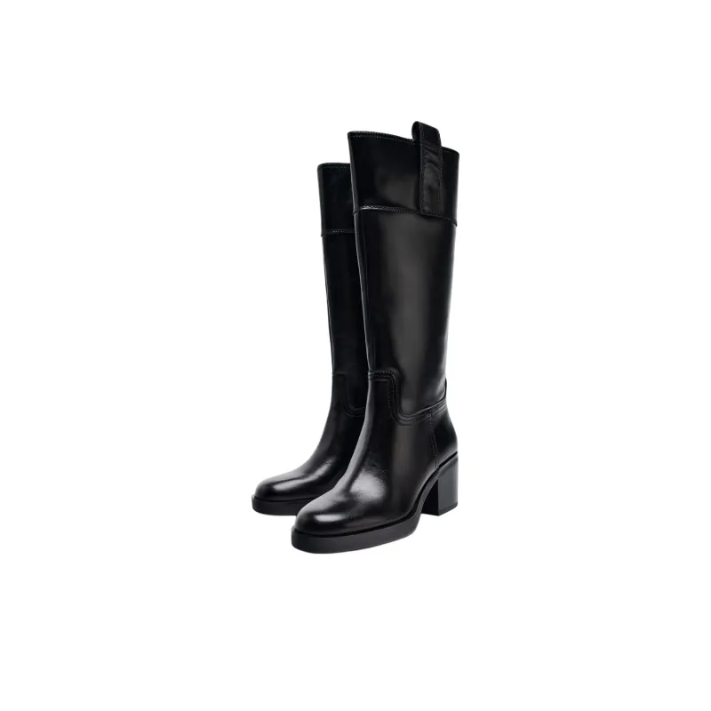 ZARA Knee high Boots 6.5cm Women's Black-2