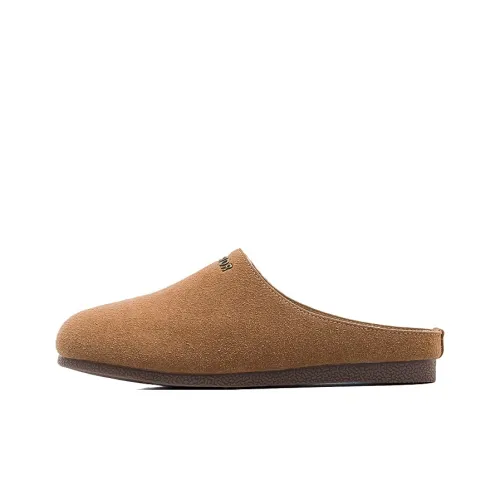 Warrior Stitching Slip-Resistant Abrasion-Resistant Wrap-toe Slippers Women's Brown