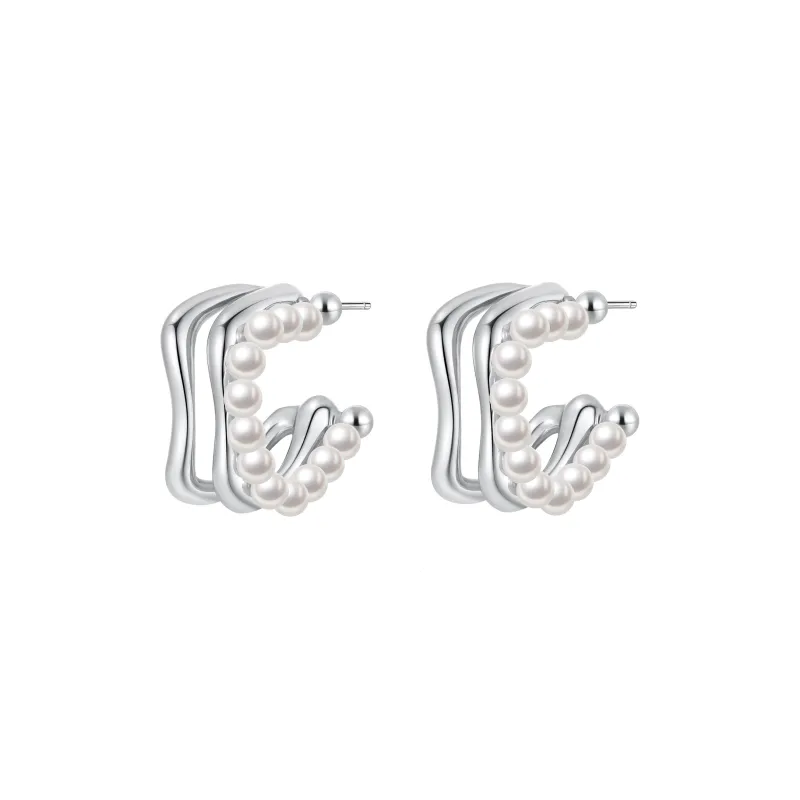 ZEGL S925 Silver Stud Earrings Women's-0
