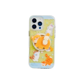Wei Xin Acrylic Material Magnetic Sassy Cat Buddy Phone Cases Compatible With IPhone 16/15 Pro Max/Apple 13/14 Pro/Max