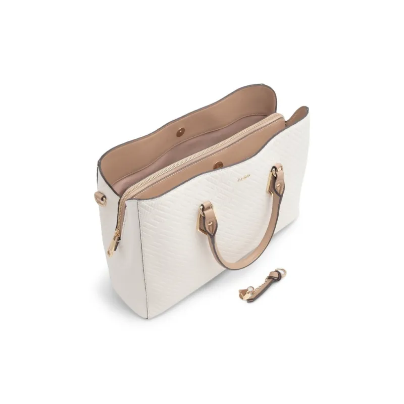 ALDO Artificial Leather Tote Crossbody Handbag Large Size Women's Bone-2