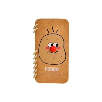 Wei Xin Leather Material Flap Red Potato Phone Cases Compatible With IPhone 16/15 Pro Max/Apple 13/14 Pro/Max