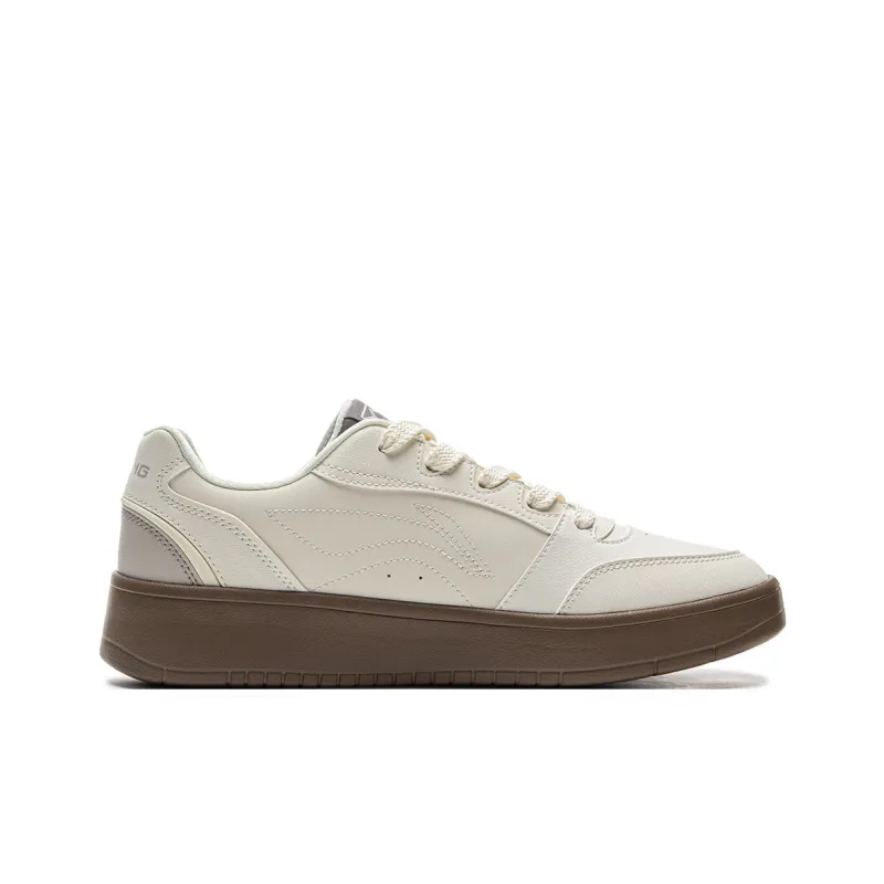 LiNing Yuanbao V3 Anti Slip Wear Resistant Low Top Skateboard Shoes Men's Ecru-1