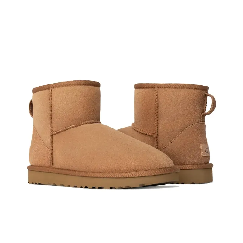 UGG CLASSIC MINI Short Snow Boots Women's Chestnut-2