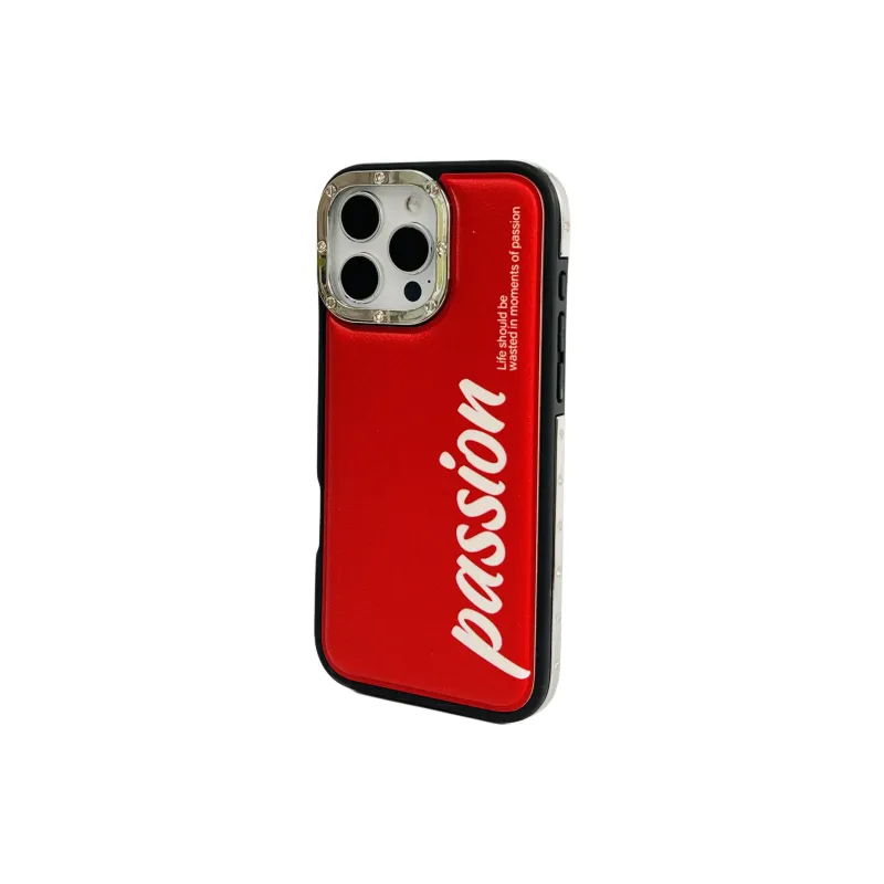 Wei Xin Leather Material Leather Landscape English Phone Cases Compatible With IPhone 16/15 Pro Max/Apple 13/14 Pro/Max-10
