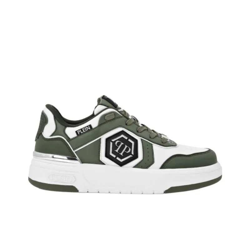 PHILIPP PLEIN Lo Top SK8R Plein Low Top Skateboard Shoes Unisex Green-1