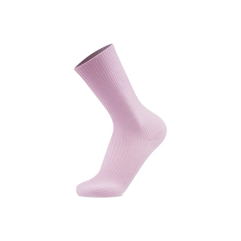 LiNing Sports Life Collection Mid Calf Socks Unisex 1 Pack Begonia Pink Maple Leaf Red-0