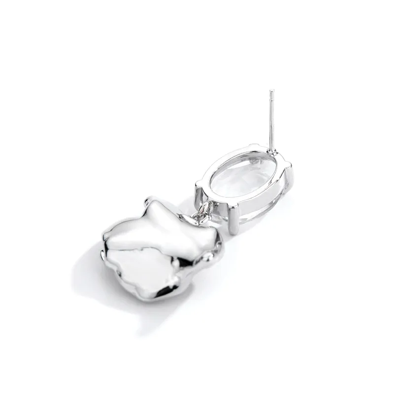 CLARKIA FLOWER Copper Stud Earrings Women's-6