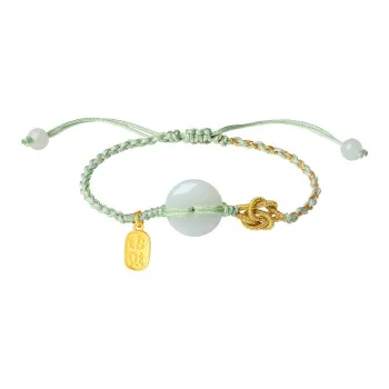 JINLIUFUJIXIANG Hetian Jade Bracelets White Jade/Pale Greenish White Jade Women's