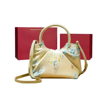 Pmsi Mulberry Silk Shoulder Bag, Crossbody Bag, Handbag Women's Fruit Green