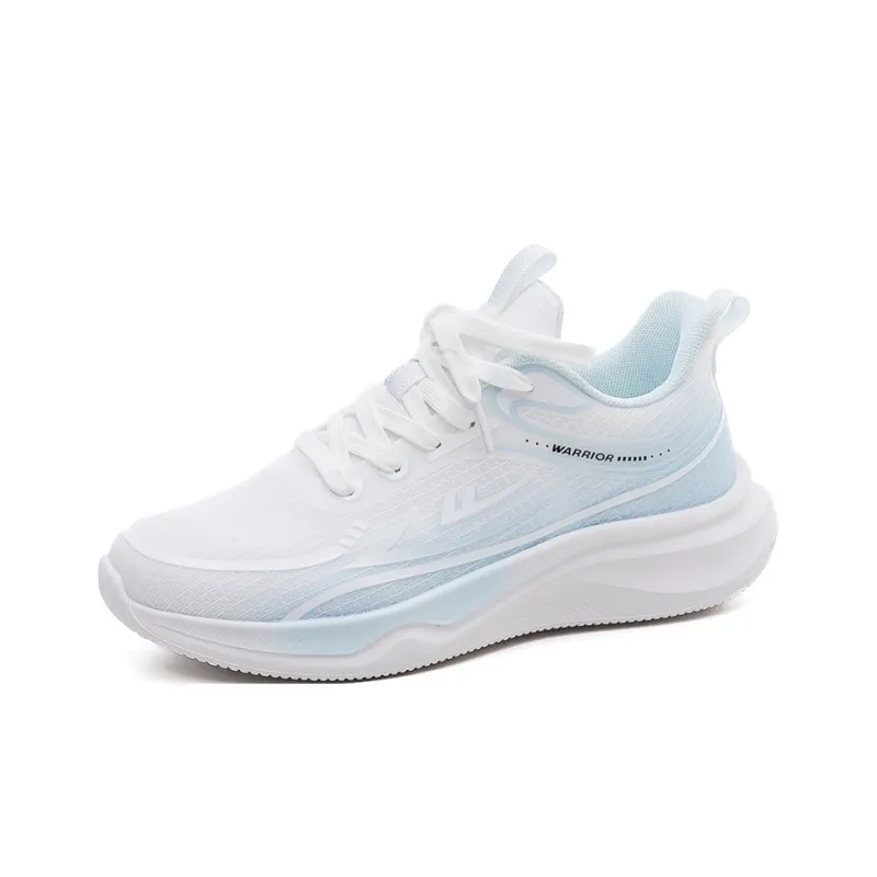 Warrior Cushioning Rebound Abrasion Resistant Low Top Casual Training Running Shoes Unisex White Moon-3