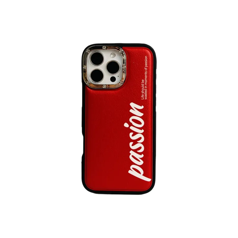 Wei Xin Leather Material Leather Landscape English Phone Cases Compatible With IPhone 16/15 Pro Max/Apple 13/14 Pro/Max-8