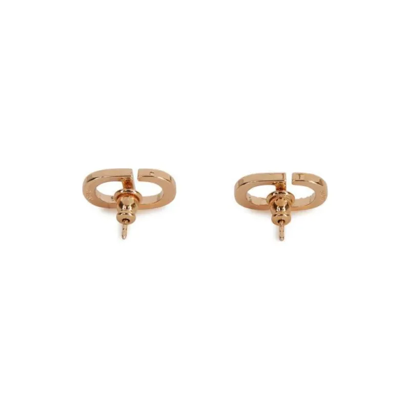 DIOR Crystal Stud Earrings Women's Rose Gold-1