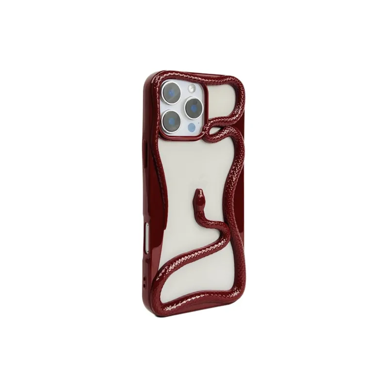 Sopi TPU Material Cut Out Snake Year Limited Phone Cases Compatible With IPhone 16/15 Pro Max/Apple 13/14 Pro/Max-10