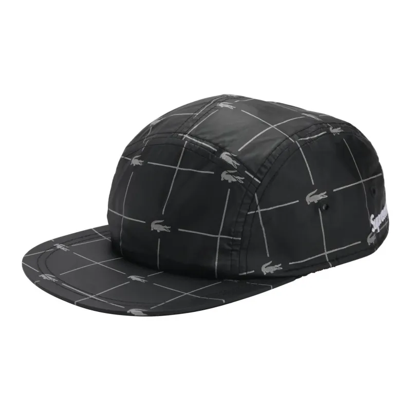 Supreme Lacoste Reflective Grid Nylon Camp Cap-0