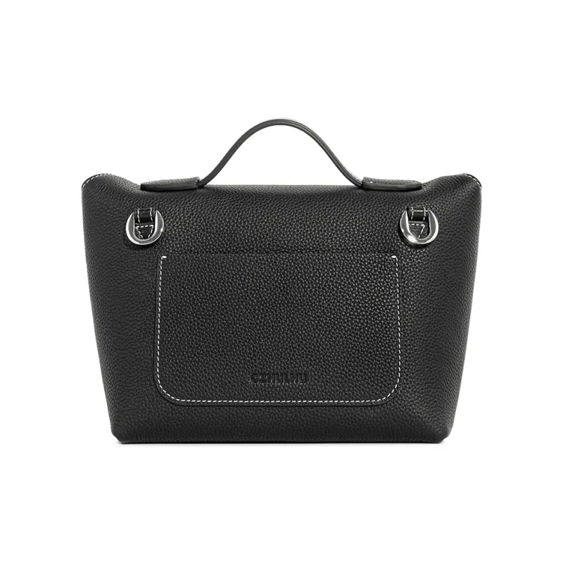 Cthulhu Top Grain Cow Leather Shoulder Bag Crossbody Bag Handbags Medium Size Women's Brown/Black-11