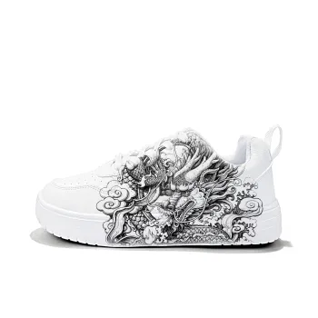 Cold Cicadas Yesterday Anti Slip Wear Resistant Lightweight Breathable Low Top Skateboard Shoes Unisex White