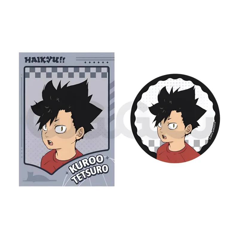 GuGuGuGu Kenma Kozume Tetsurou Kuroo Haikyuu!! Characters Youth Collection Kenma Kozume Tetsurou Kuroo Tinplate Badge-5
