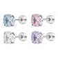 Millennium Rose Stud Earrings[Blue+White+Pink+Purple]