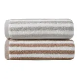 Bath Towels 2 Pack (Coffee *1, Gray *1)
