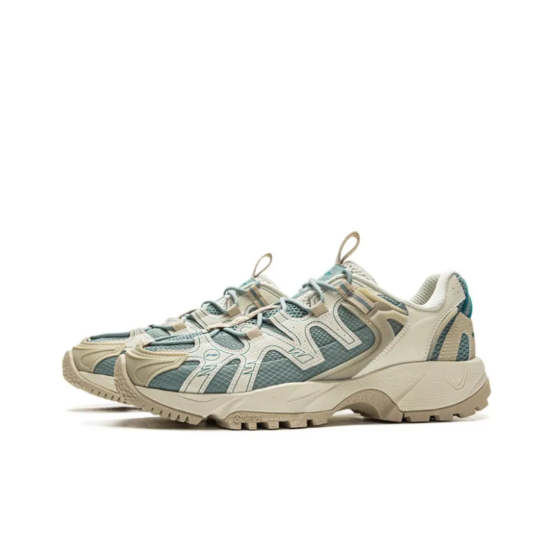 LiNing CF Tracing, Xingye Cushioning, Wear Resistant Low Top Hiking Shoes Unisex Green White-2