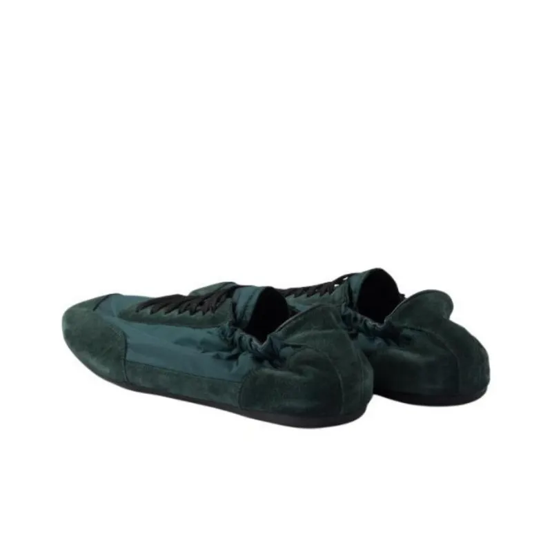 PRADA Collapse Low Top Casual Shoes Men's Green-3