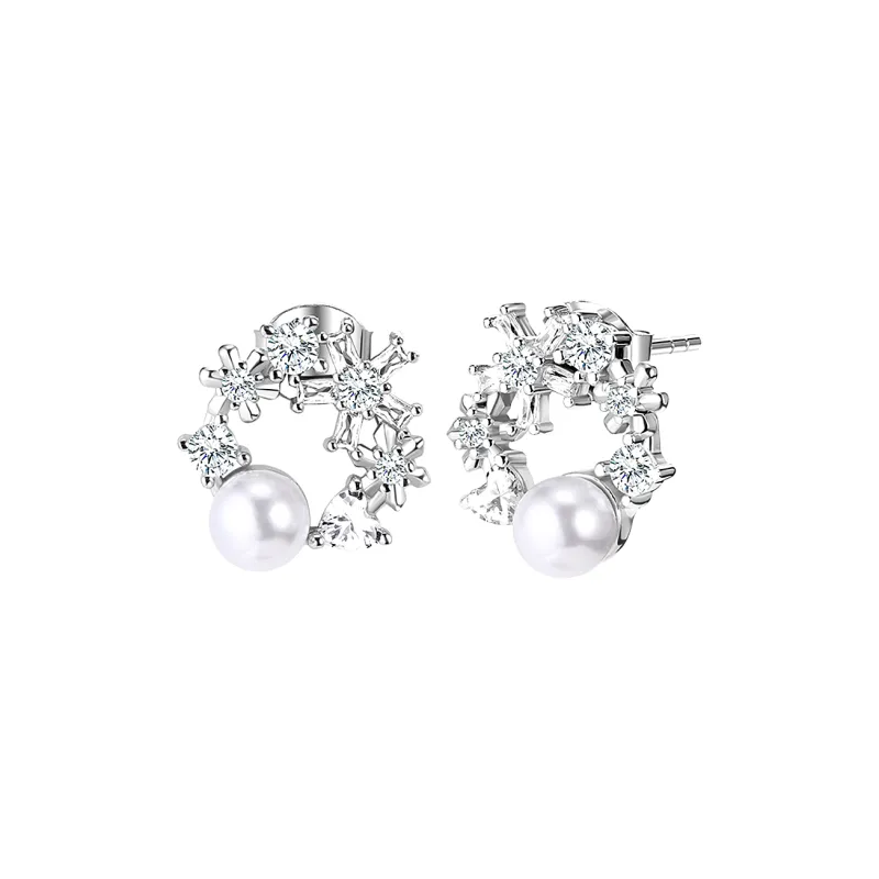 Disney Frozen Series S925 Silver Stud Earrings Women's-0