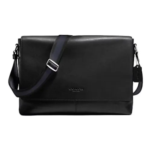 COACH Charles Leather Briefcase, Shoulder Bag, Crossbody Bag Large Size Men's Black