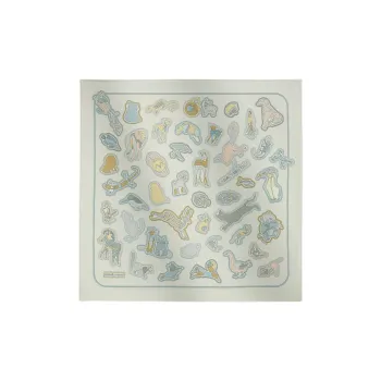 HERMES Silk, Silk Scarves Unisex Green