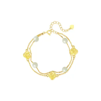 OWNCOOL Bracelets Pale Greenish White Jade Women's