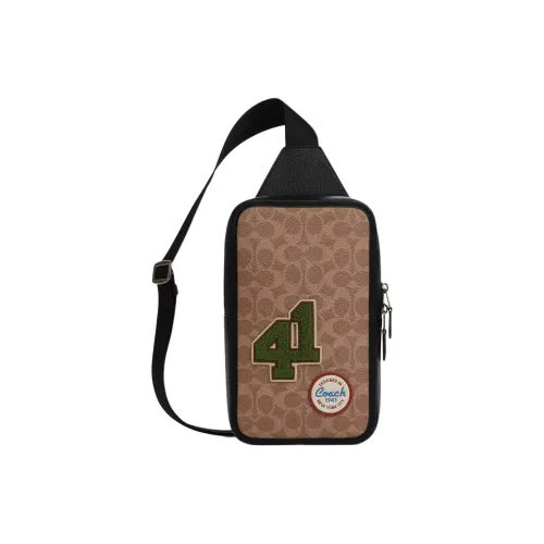 COACH Sullivan Coated Canvas Sling Bag Small Size Men's Tawny & Multicolor