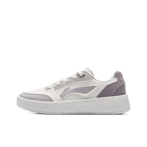 LiNing Yuanbao V3 Anti Slip Wear Resistant Low Top Skateboard Shoes Women's White Purple