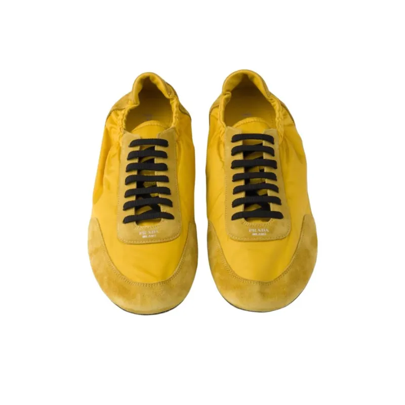 PRADA Collapse Low Top Casual Shoes Men's Yellow-4