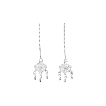 Silver Arashi 999 Fine Silver Drop Earrings Women's