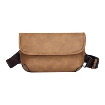 KONADCT PU Shoulder Bag, Crossbody Bag Regular Unisex Khaki/Checkered Black/Monogram/Gray/Woven Black