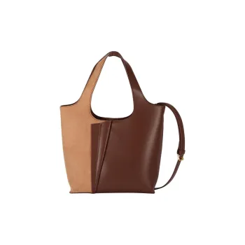 AJIDOU Artificial Leather Handbag Medium Size Women's Coffee