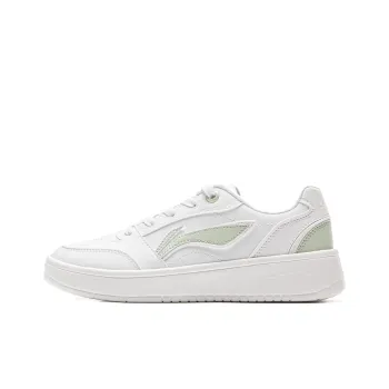 LiNing Yuanbao V3 Anti Slip Wear Resistant Low Top Skateboard Shoes Women's White Green