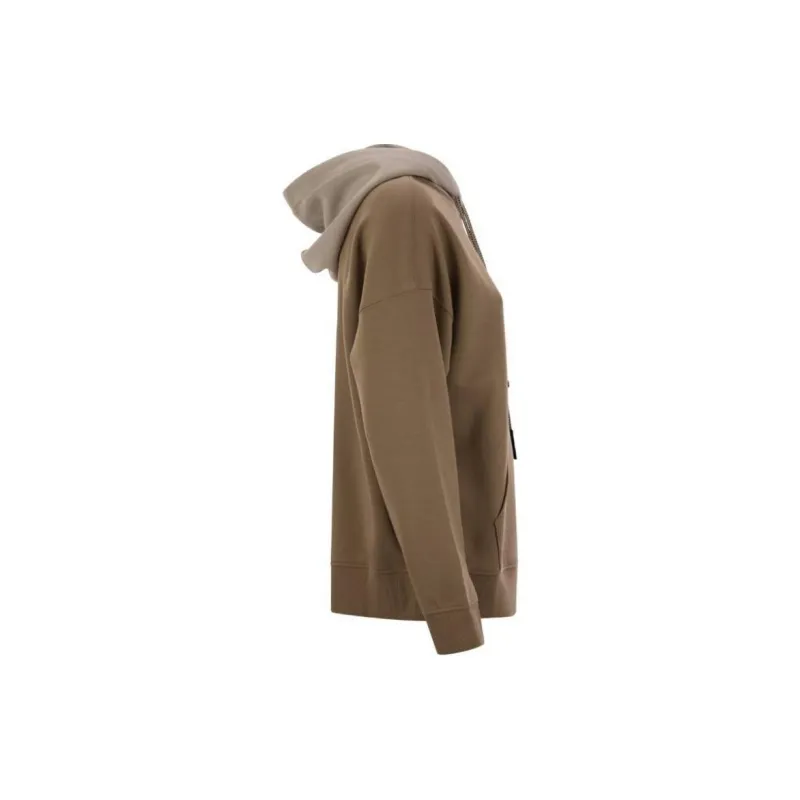 MaxMara Agata Logo Embroidered Drawstring Hoodie-2