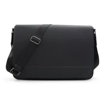 ALDO Artificial Leather Crossbody Bag Briefcase Medium Size Men's Black/Mixed Color