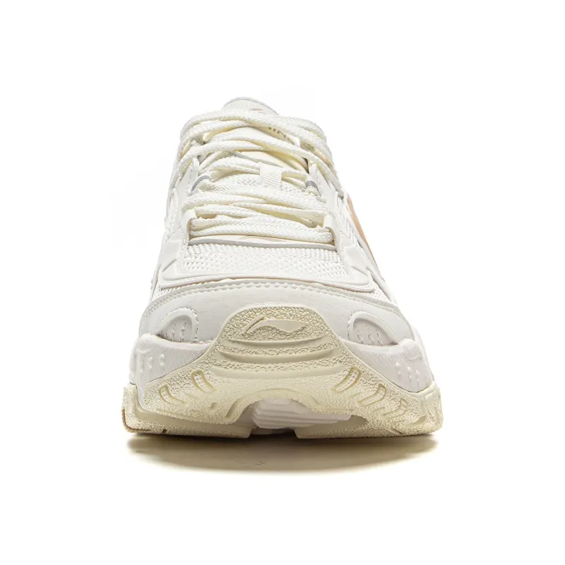 LiNing Brown Sugar Slip Resistant, Abrasion Resistant, Breathable Low Top Casual Shoes Women's White-4