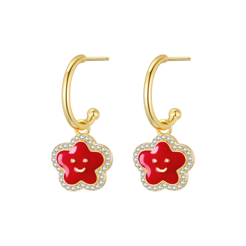 ZEGL S925 Silver Stud Earrings Women's-0