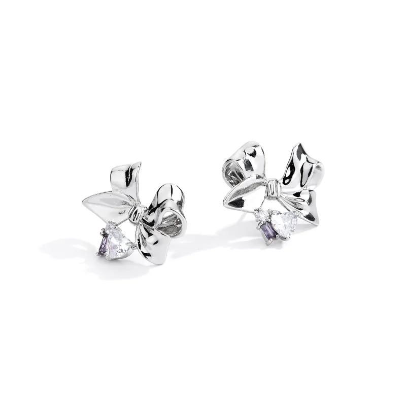 CLARKIA FLOWER Copper Stud Earrings Women's-1