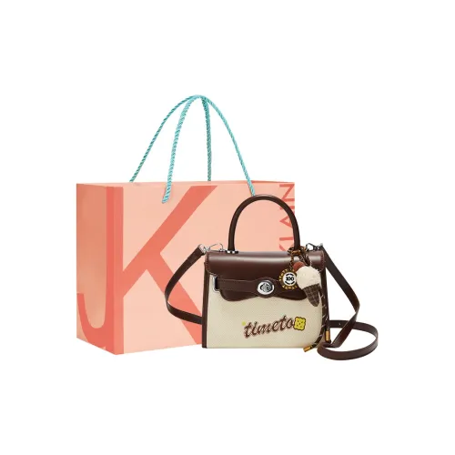 JANE KLAIN Synthetic Leather Handbag Regular Women's Brown/Coffee