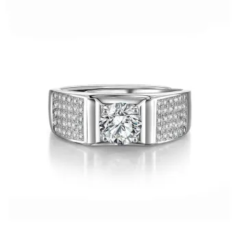 JINLIUFUJIXIANG Moissanite Collection S925 Silver Rings Men's