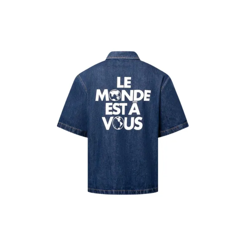 LOUIS VUITTON Signature Denim Short Sleeved Shirt-1